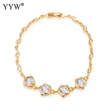 Модный золотого цвета женский браслет цветочный узор элегантный европейский стиль ювелирные аксессуары женский изысканный браслет Bijoux