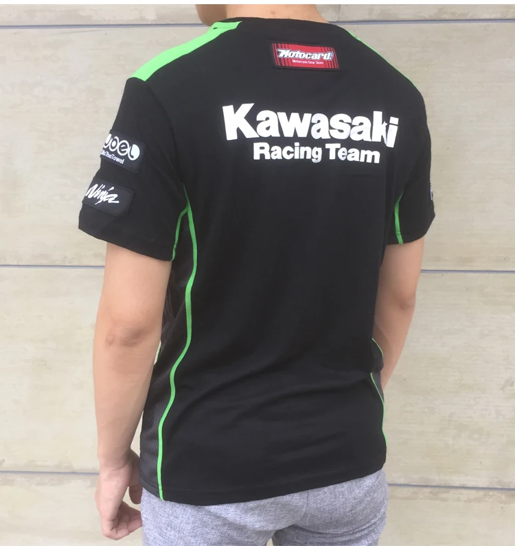 Высокое качество мотоциклетная Футболка Подходит для Kawasaki MOTO Racing футболка для Kawasaki Racing Team мотоцикл Mococross ниндзя Джерси s