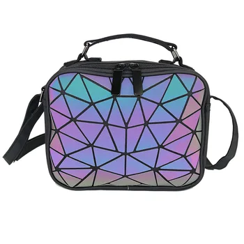 

2020 New Women Luminous Bag Quilted Geometry Shoulder Bags Laser Crossbody Bags Women Messenger Bag Bolsa