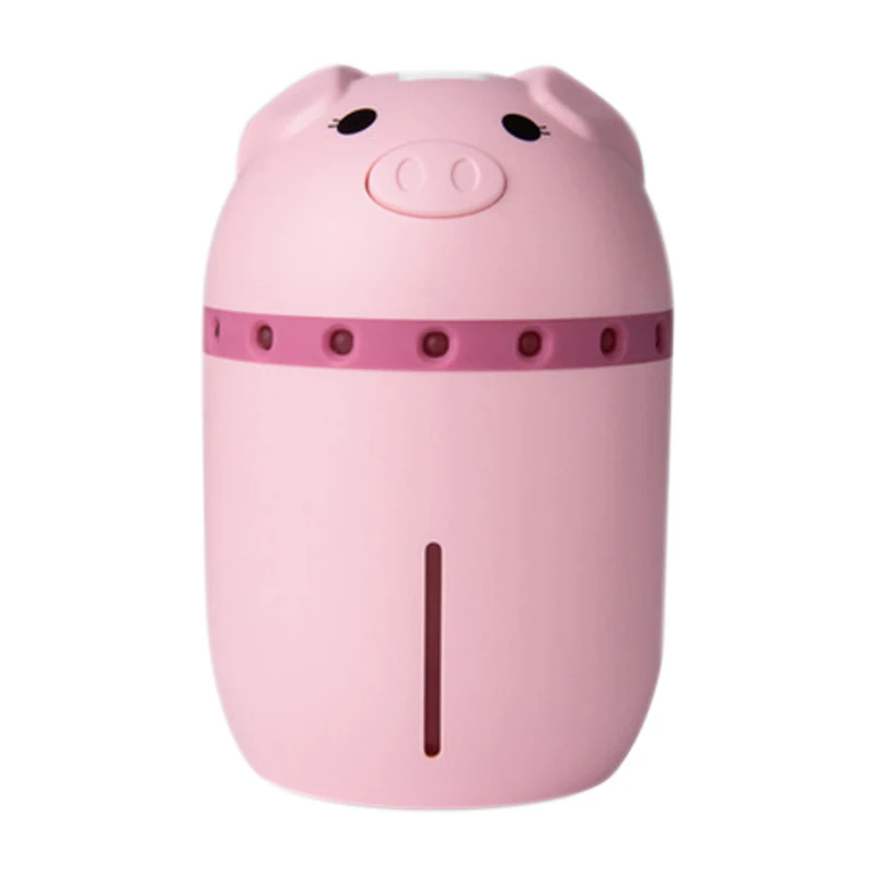 Pink XMX-Household Cartoon Pig Usb Humidifier Three-In-One Multi-Function Humidifier - Цвет: Pink