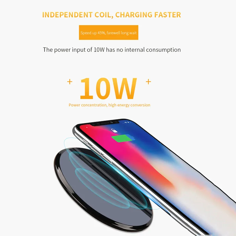 Умное зарядное устройство для samsung, Android, huawei, iPhone яркий диск, водонепроницаемый, беспроводной, быстрая зарядка+ мини зарядная Плата USB