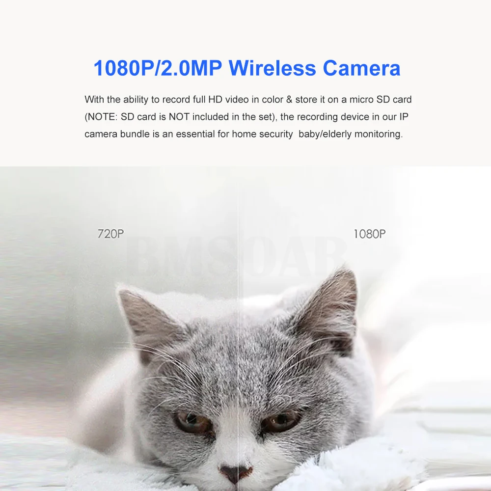 Bmsoar Беспроводная IP PTZ камера наружная 1080P 2MP HD безопасность wifi камера Onvif H.264 P2P IR 60 м двухстороннее аудио Водонепроницаемая CamHi