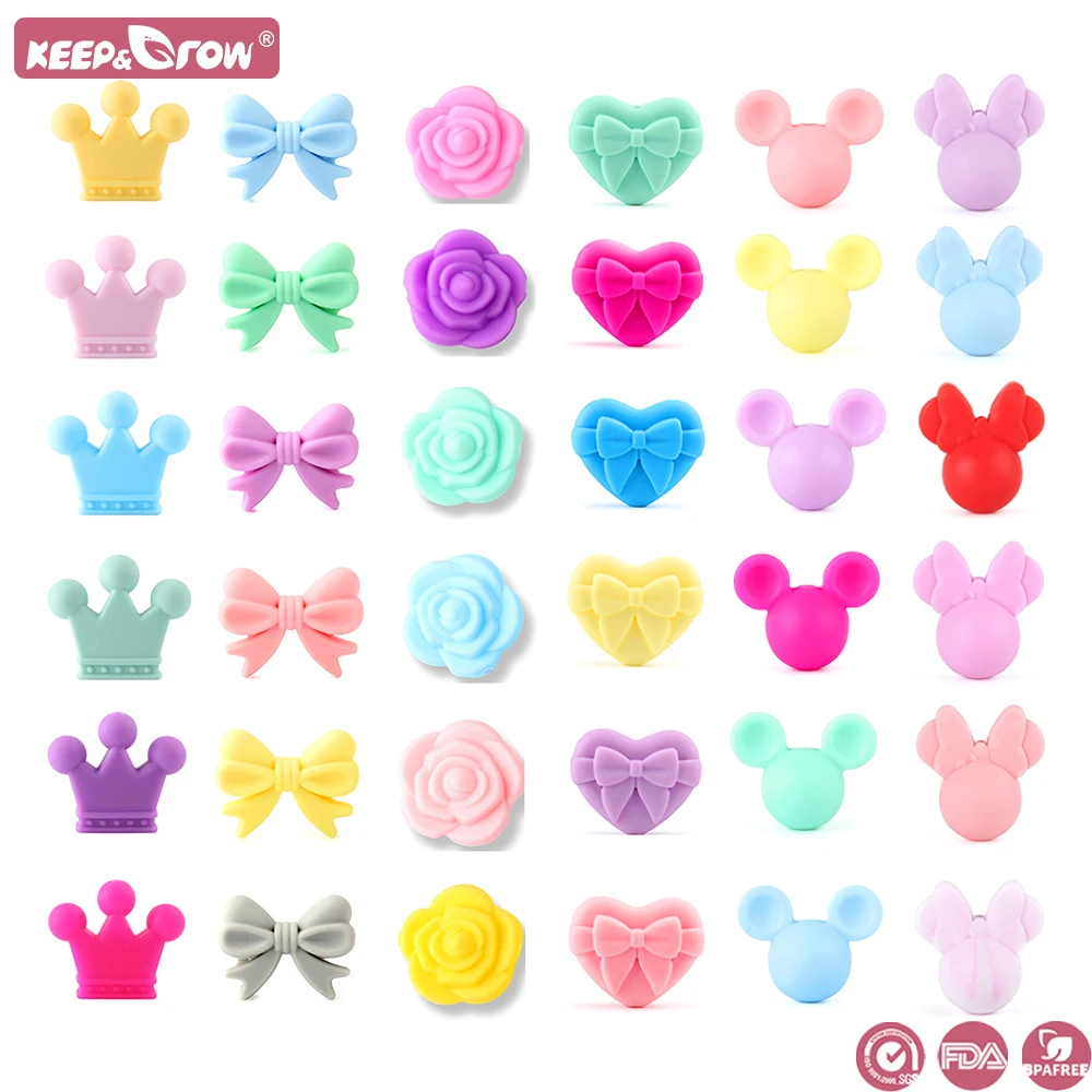 10Pcs Silicone Beads Food Grade Teething DIY Baby Necklace Pendant Oral Care Toys Pacifier Accessories |