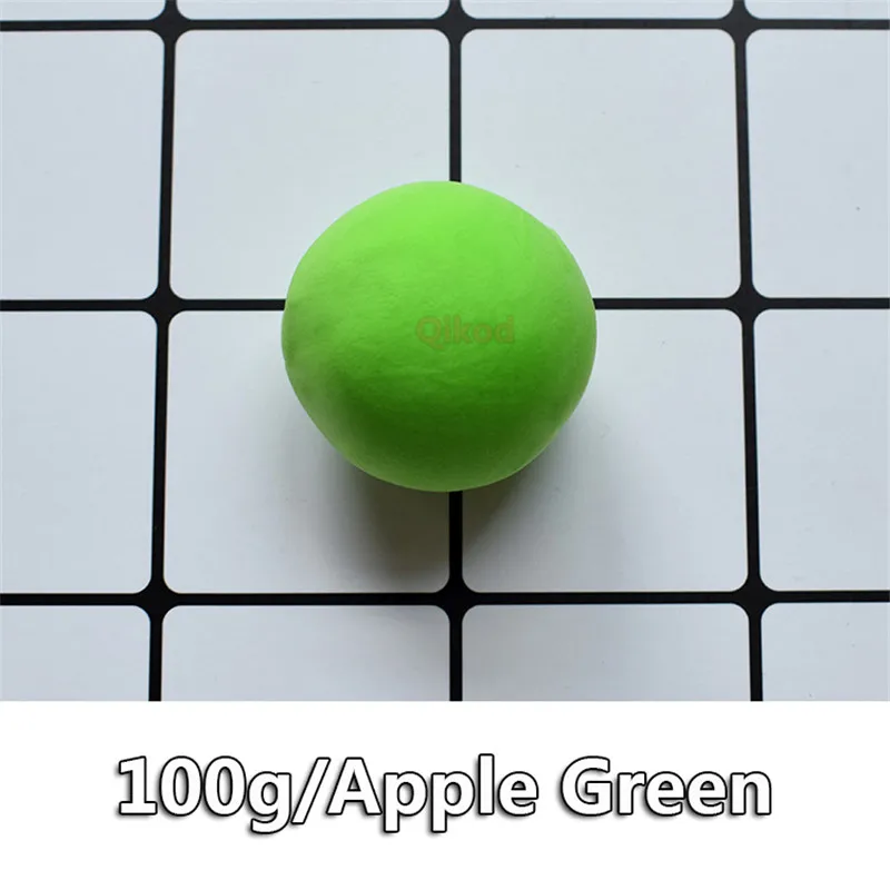 100g Apple green 100 г DIY Slimes глина пищевой светильник бумажный глиняный Лизун, пластилин для рисования слизи художественная модель полимерные Развивающие игрушки для детей подарок - Цвет: 100g Apple green
