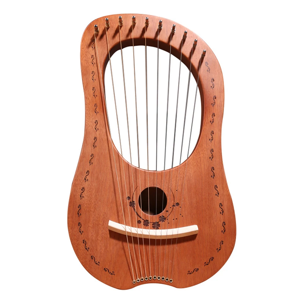 Lyre harp 10 металлическая струнная арфа из красного дерева портативная маленькая арфа с прочными стальными струнами лесенка из дерева и веревки музыкальный инструмент
