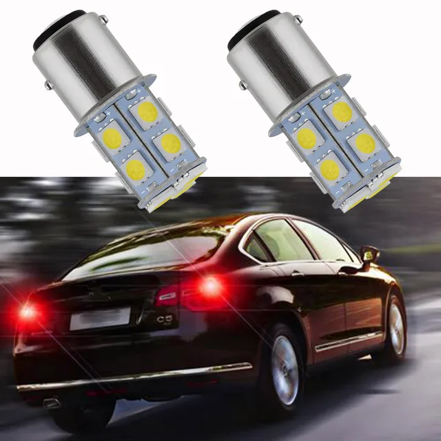 2X Super Helle 1156 BA15S 1157 BAY15D 13Led 5050 Auto Led Blinker Licht  Brems Schwanz Lampe Hinten Rückwärts Glühbirne 12V Fahren LED