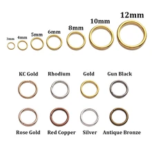 200 pcs/lot or argent boucle 4 5 6 8 10 mm ouvert saut anneaux pour bijoux à bricoler soi-même faisant collier Bracelet résultats connecteur fournitures(China)