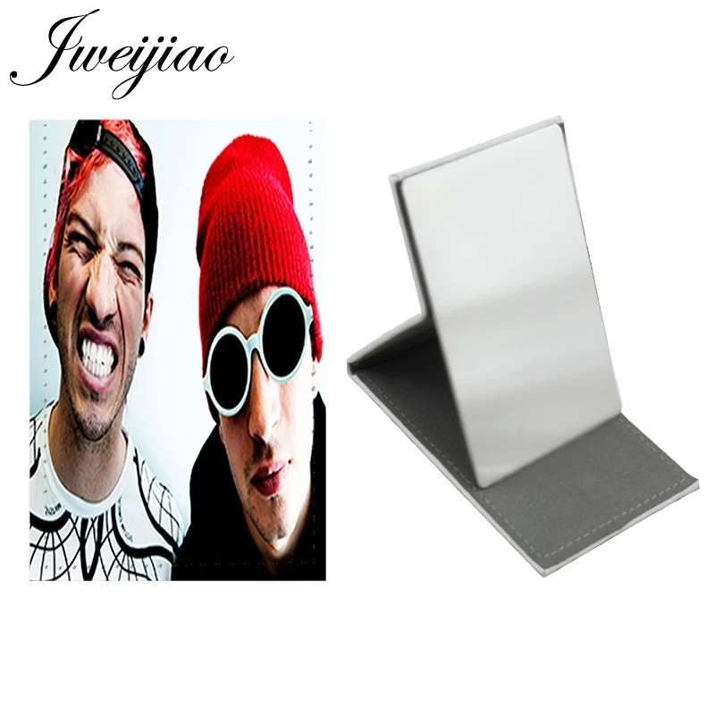 TO17 JWEIJIAO TWENTY ONE PILOTS музыкальный браслет настольное зеркало из нержавеющей стали для женщин Макияж Красота Инструменты кошелек зеркала TO26 - Цвет: TO17