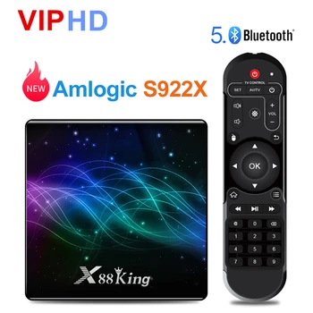 

X88 King 8K Android 9.0 Set Top Box S922X Hexa-core 64bit 4K Youtube Netflix 4GB 128GB RGB Light IPTV X88king TV Box