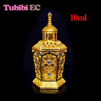 

2pcs/lot 10ml Arabic Style Antiqued Metal Empty Perfume Bottle Essential Oils Doterra Bottles Container Wedding Decorated Gift