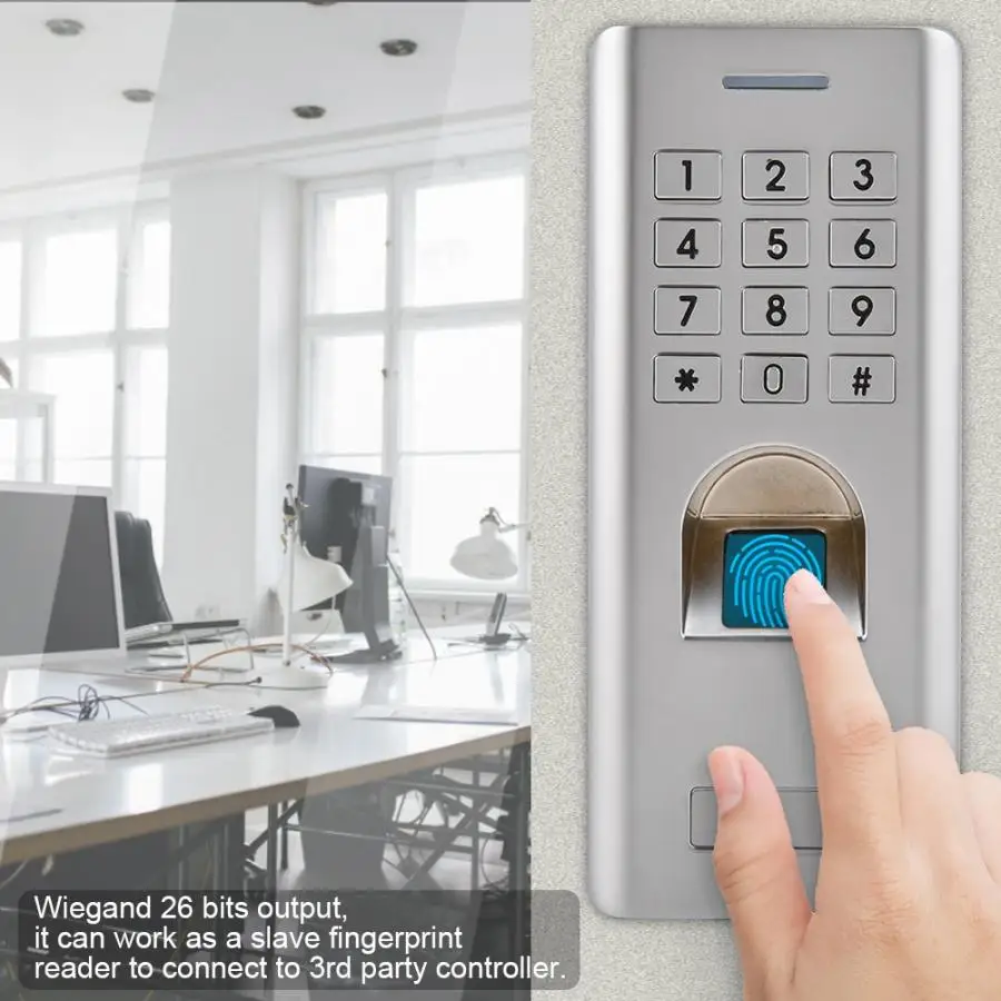Metal Access Control Access Control Kits Waterproof Fingerprint Reader Password Door Access Control Keypad Security lock