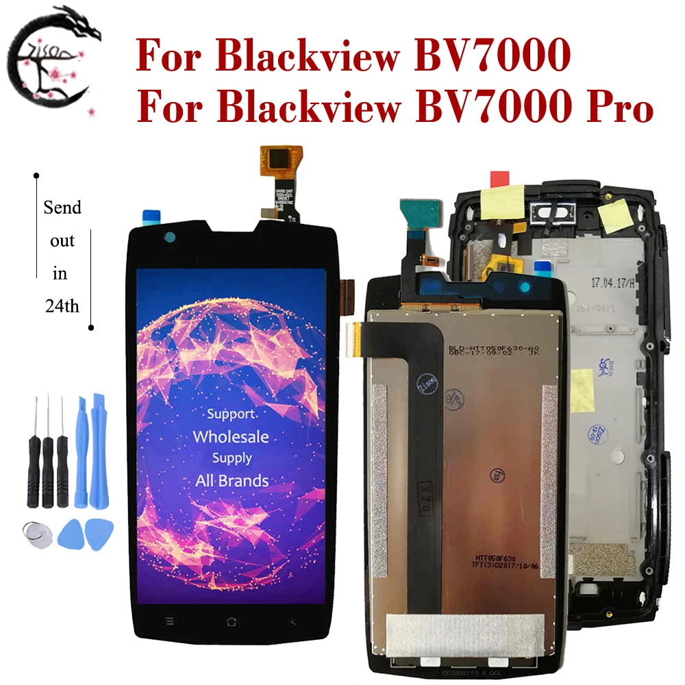 ЖК-дисплей 5 дюймов с рамкой для Blackview BV7000 BV 7000 Pro дисплей сенсорным датчиком и