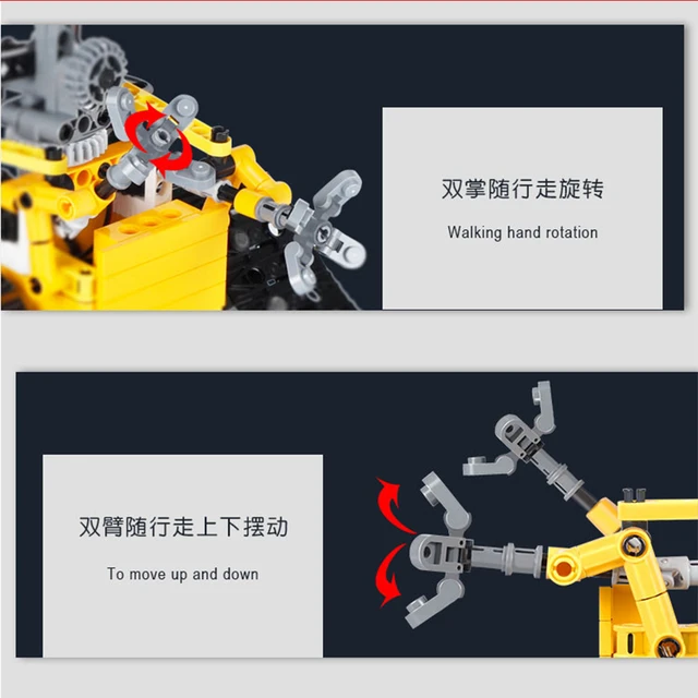 In Stock Technical  Remote Control Electric Programming Robot Building Blocks Model Assemble Bricks Kids Toy Car Gifts 3