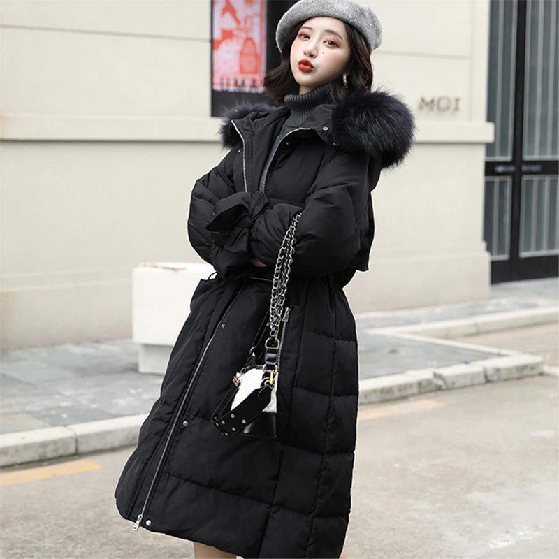 New Autumn Winter New Hooded Down jacket Women Fashion Casual Loose Thick white duck Down Coat Female Outerwear W150