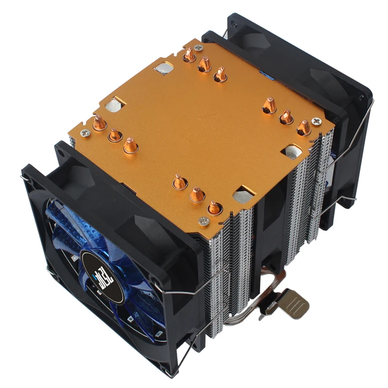 Tubo de Calor Cpu Cooler Ventilador Refrigeração 4pin Led Silencioso Fanpwm para Lga 1700x58 1200 Am3 Am4 X79 X99 2011 Fãs Processador Cpu Dissipador Calor 6 Ventiladores e resfriadores - Imagem 6