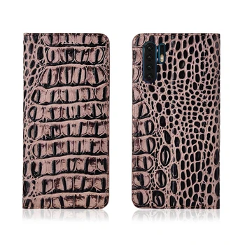 

Crocodile pattern genuine leather magnetic phone case card slot holder for Huawei P30/Huawei P30 Lite/Huawei P30 Pro flip case