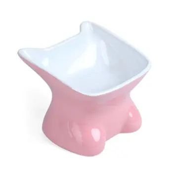 

Pet Ceramic Bowl Cute Cartoon Drinker Feeder Dog Cat Feeding Dispenser Container