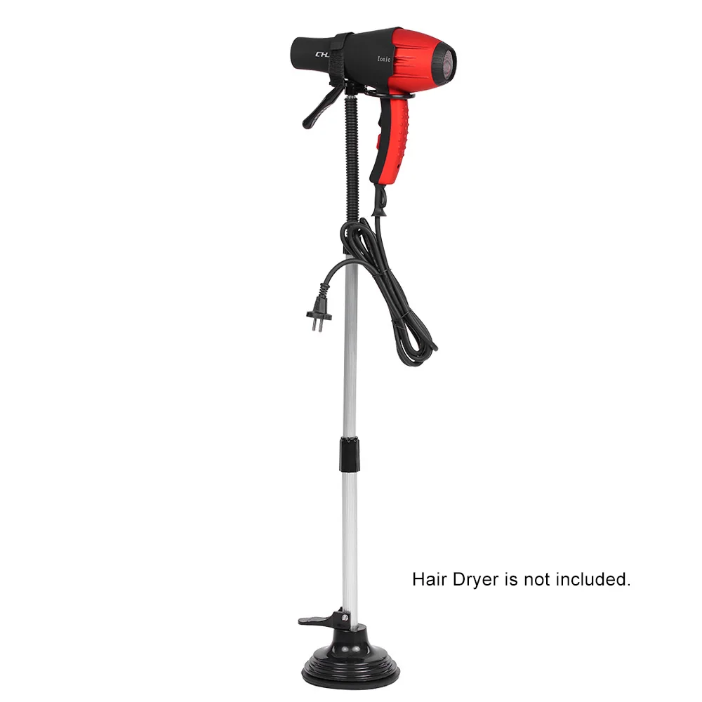 Hands Free Blow Dryer Holder Adjustable Height Hair Dryer Stand With Heavy Non-Tipping Base