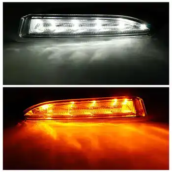 

New Car Led Drl For VW Golf 6 MK6 R20 2009 2010 2011 2012 2013 Drl Car Front Daytime Running Light White Yellow Turn Signal