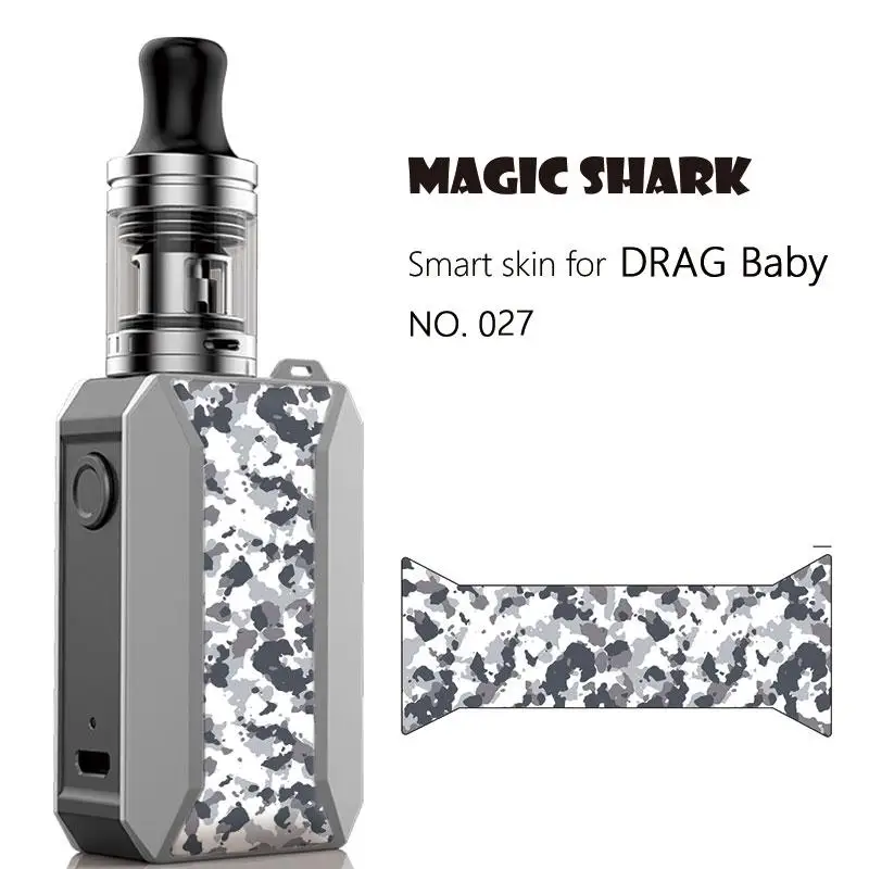 Волшебная Акула 2.5D Bumpy Army Graffiti Leaf Skull E наклейка на сигарету чехол пленка для Voopoo Drag Baby Trio Kit 022-031 - Цвет: 027