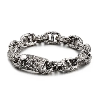 

Creative Stainless Steel Ornament Wholesale Punk Men's Titanium Steel Cool Retro Fashion Bracelet Stainless Steel