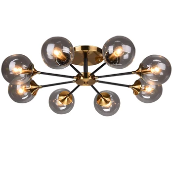 

Postmodern LED lights Glass ball lamps Nordic hanging lights bedroom lighting fixtures living room chandelier ceiling