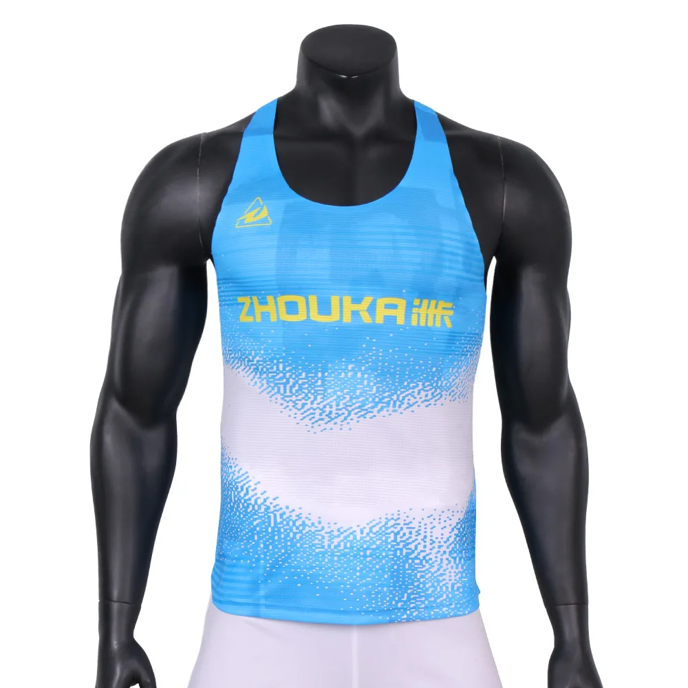 

Zhouka new products sports vest men quick dry breathable football vest sportswear basketball vest