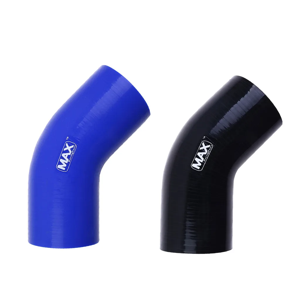 

2Pcs Intake Pipe Bend Tube Curve Silicone Hose 45° Elbow Bend Intake hose 63-102mm Tube Black/Blue Intercooler Intake Pipe
