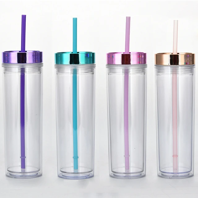 20oz Clear Travel Tumbler With Lid Straw Acrylic Drinking Cup Double Wall  Plastic Iced Coffee Cup For Bachelorette Party - Straw Cup - AliExpress