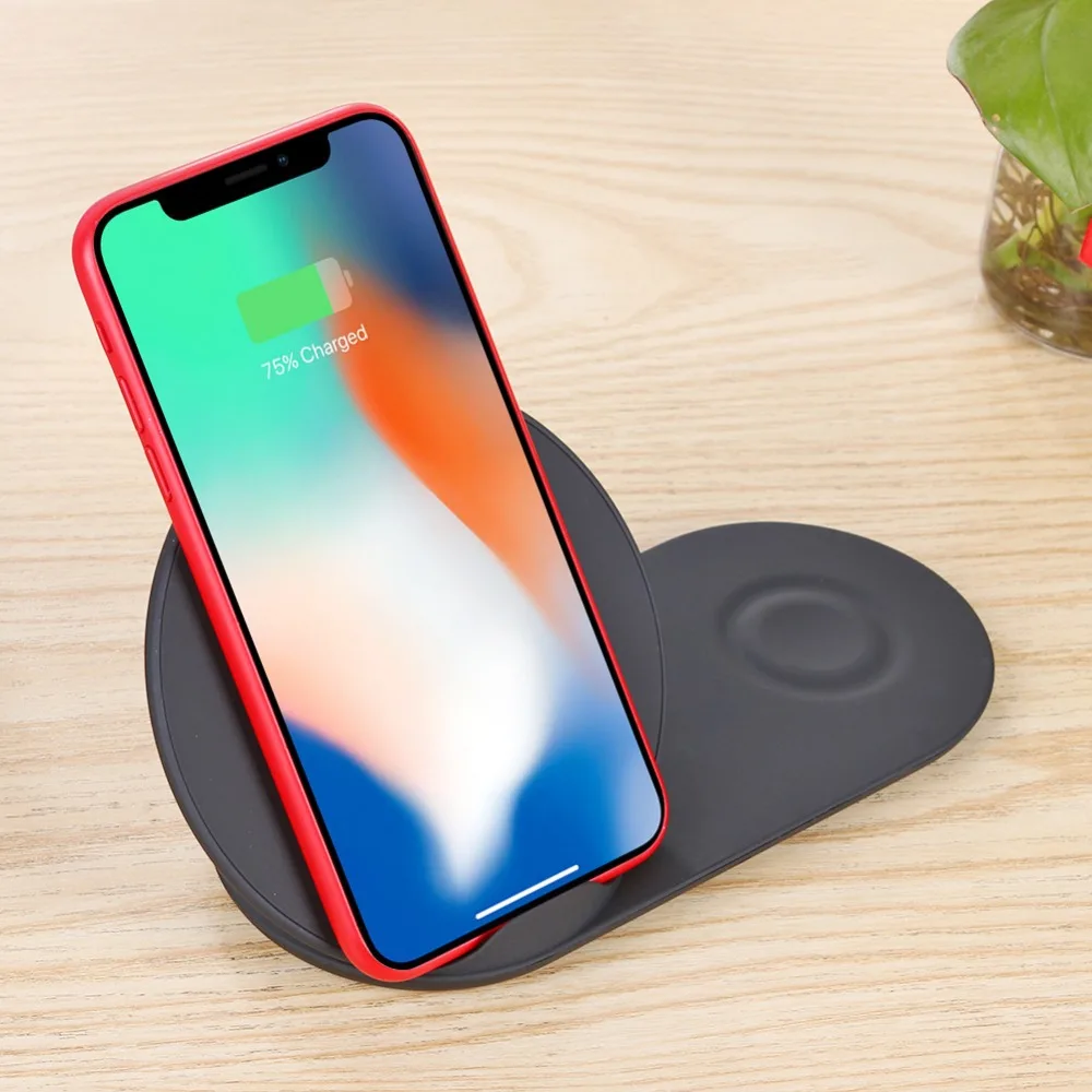 Для samsung Беспроводное зарядное устройство Duo Dock Dual EP-N6100TBCGCN Быстрая зарядка для Galaxy Note 9 8 S9 S8+ часы gear S3 Быстрая зарядка