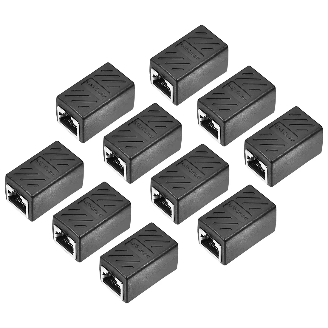 Uxcell RJ45 муфта встроенный разъем Cat7 Cat6 Cat5e Ethernet кабель удлинитель адаптер Женский 36x20x20 мм 10 шт