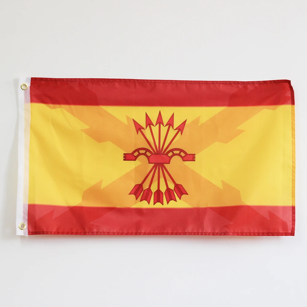 Drapeau D Espagne Avec La Croix De Bourgogne Et Le Symbole Espagnol Du Jones Banniere En Polyester 100d De 150x90cm 3x5 Pieds Aliexpress Maison Animalerie
