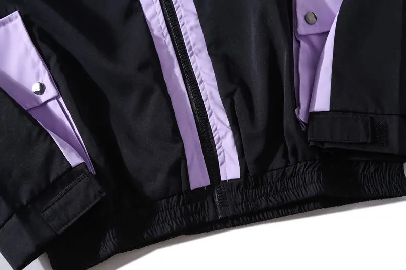 Side Pockets 3M Reflective Stripe Windbreaker Track Jackets 6