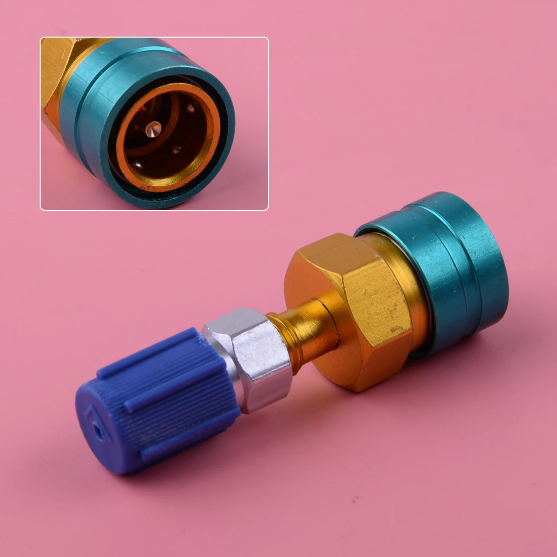DWCX 7*2cm Low Side Coupler to R134A Hose Adapter Quick Fitting Connector Tool R1234YF Accessories