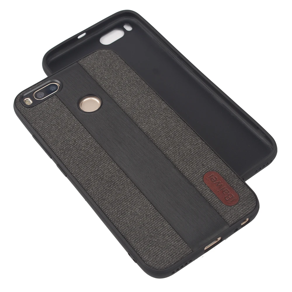 For Xiaomi Mi 5X A1 Phone Case Fabric Back Cover Silicone soft edge men business Shockproof Coque Shell | Мобильные телефоны и
