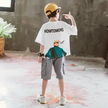 

Boys Clothes Summer Kids Baby fashion T Shirt + shorts Boy Outfit Sport Suit Children Clothing Set 3 4 5 6 7 10 12 Years