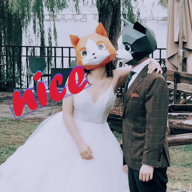 3D Paper Mask Fashion Animal and Game Role-Playing Costume DIY Handmade Paper Model Mask Christmas Halloween Party Gift 5