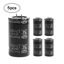 5pcs Car Capacitor Vehicle Super Farad Capacitors 2.7V 500F Ultra-low Internal Resistance Capacitor for Automobile Rectifier