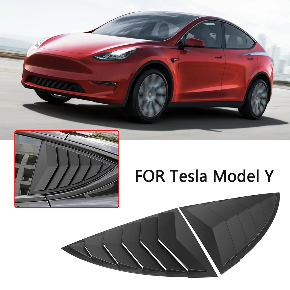 2pcs Rear Window Triangle Shutters Shade Blinds Decoration Cover Car Styling for Tesla Model Y Auto Exterior Accessories | Автомобили и