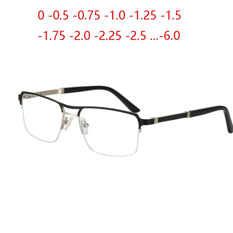 Солнцезащитные фотохромные квадратные близорукие очки для мужчин и женщин, полуоправа, окулярная корецкая диоптрия 0-0,5-0,75-1,0-6,0