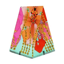 Африканская ткань с цветочным принтом, гарантия, настоящий голландский воск, хлопок, цветная африканская ткань