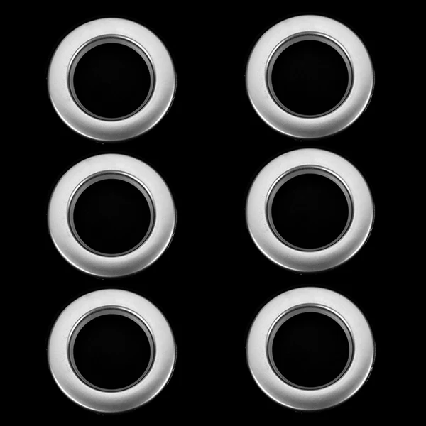 6x Round Shape Plastic 45mm Low Noise Rings for Eyelet Curtain Drapery