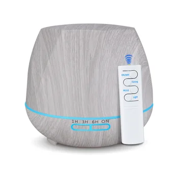 

550ml air humidifier white wood with remote control aroma essential oil diffuser aromatherapy mist maker fogger for home