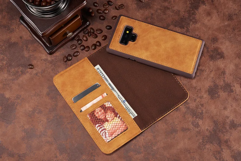 Роскошный винтажный кожаный чехол для samsung Galaxy Note 9, 8, 10+, S7 Edge, S8, S9, S10 Plus, Магнитный Флип-кошелек, держатель для карт, чехол