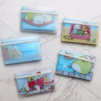 

5Pcs Cute Little Animals Portable PVC Mask Clips Disposable Face Mask Storage Case Container Foldable Recycling Mask Holder