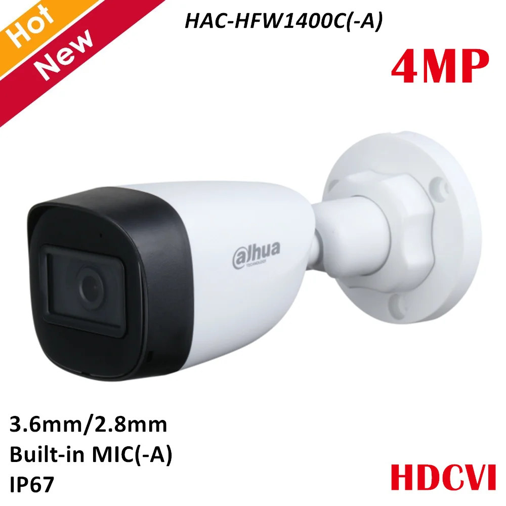 Камера видеонаблюдения Dahua 4MP HDCVI со встроенным микрофоном (-A) 3 6 мм 2 8 с