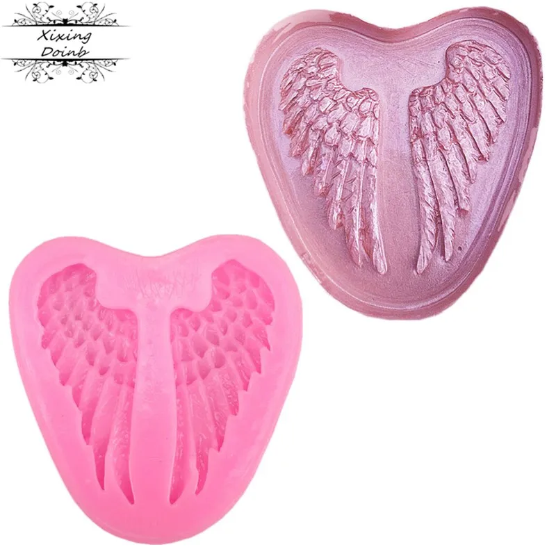 Xixing 1Pcs Baby Angel Wings Silicone Mold Fondant Cake Decorating Tools Sugarcraft Chocolate Candy Clay Mould Cupcake | Дом и сад