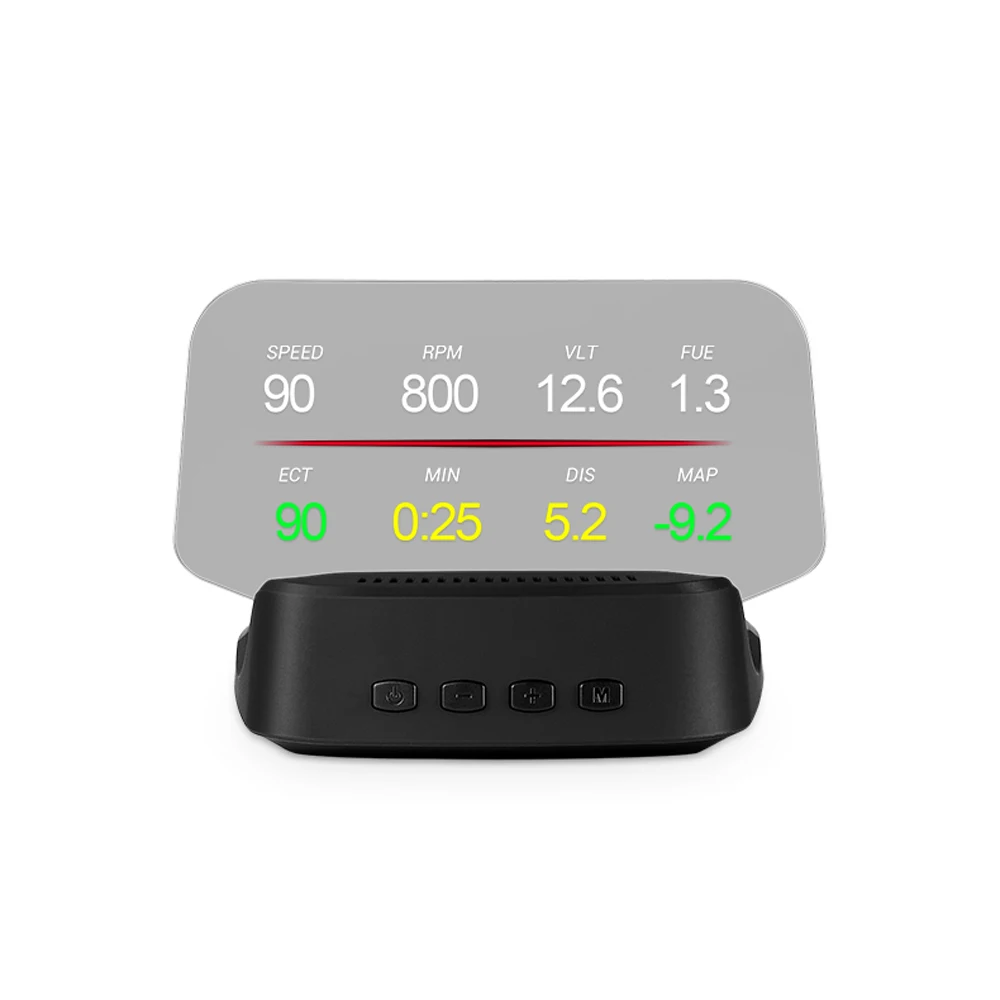 

2020new Car HUD head-up display OBD2 smart carplay navigation carlife Speed HD Projection wireless steering wheel remote control