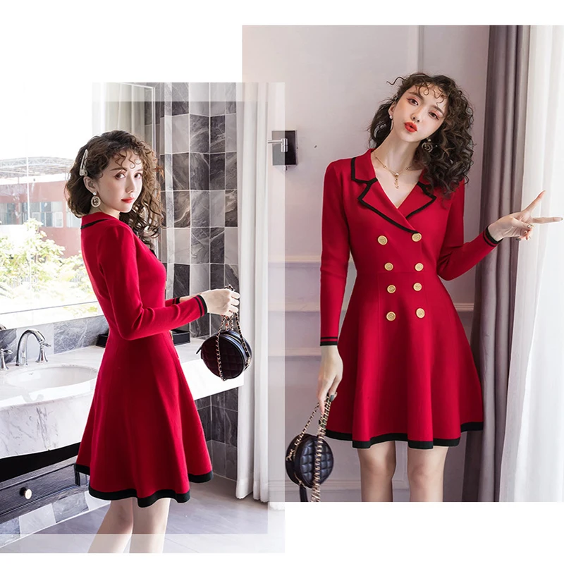 Свитер большое женское платье осень и зима новая юбка для полных сестер дизайн