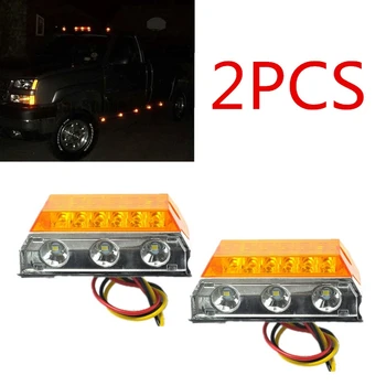 

2Pcs 24V 15LED Side Marker Light, Side Signal Light Suitable for Trailer Truck